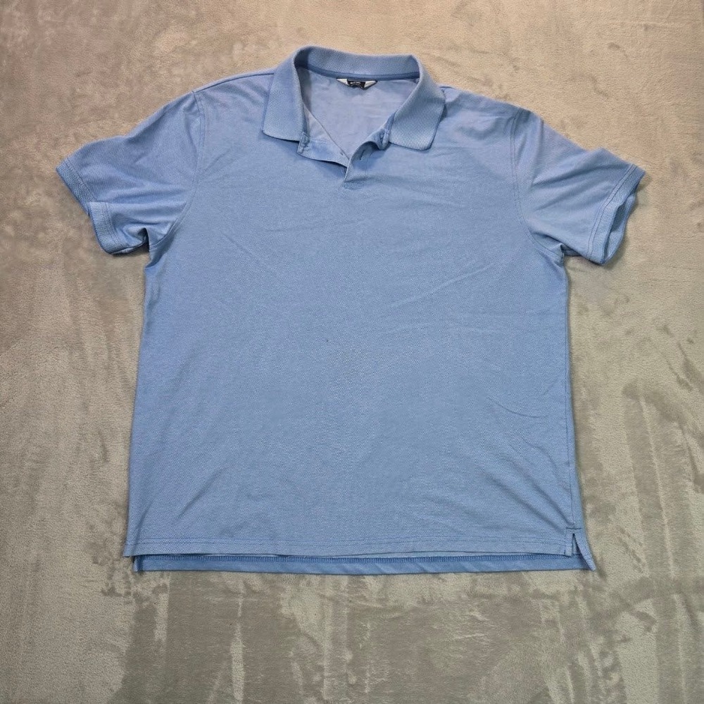 Member's Mark Mens XL Stretch Cotton Pique Polo Shirt Fantasy Blue S8S15481